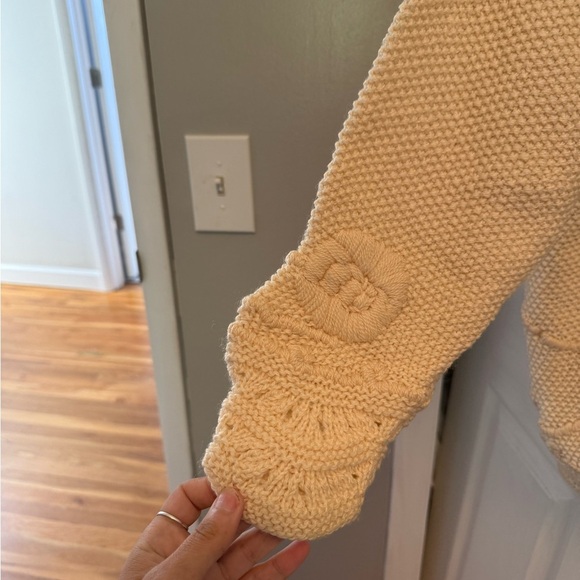 Roberta Freymann Vintage Heavy Knit Scallop Embroider Tunic Sweater Size Medium - Picture 3 of 5